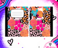 Orange leopard notebook cover