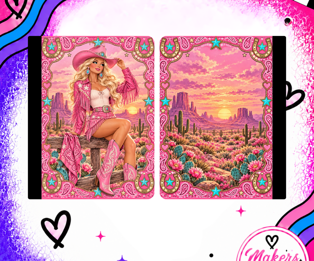 PRETTY GIRL WESTERN  Notebook cover