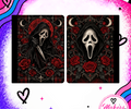 GHOST FACE ROSES CHECKERED Notebook cover