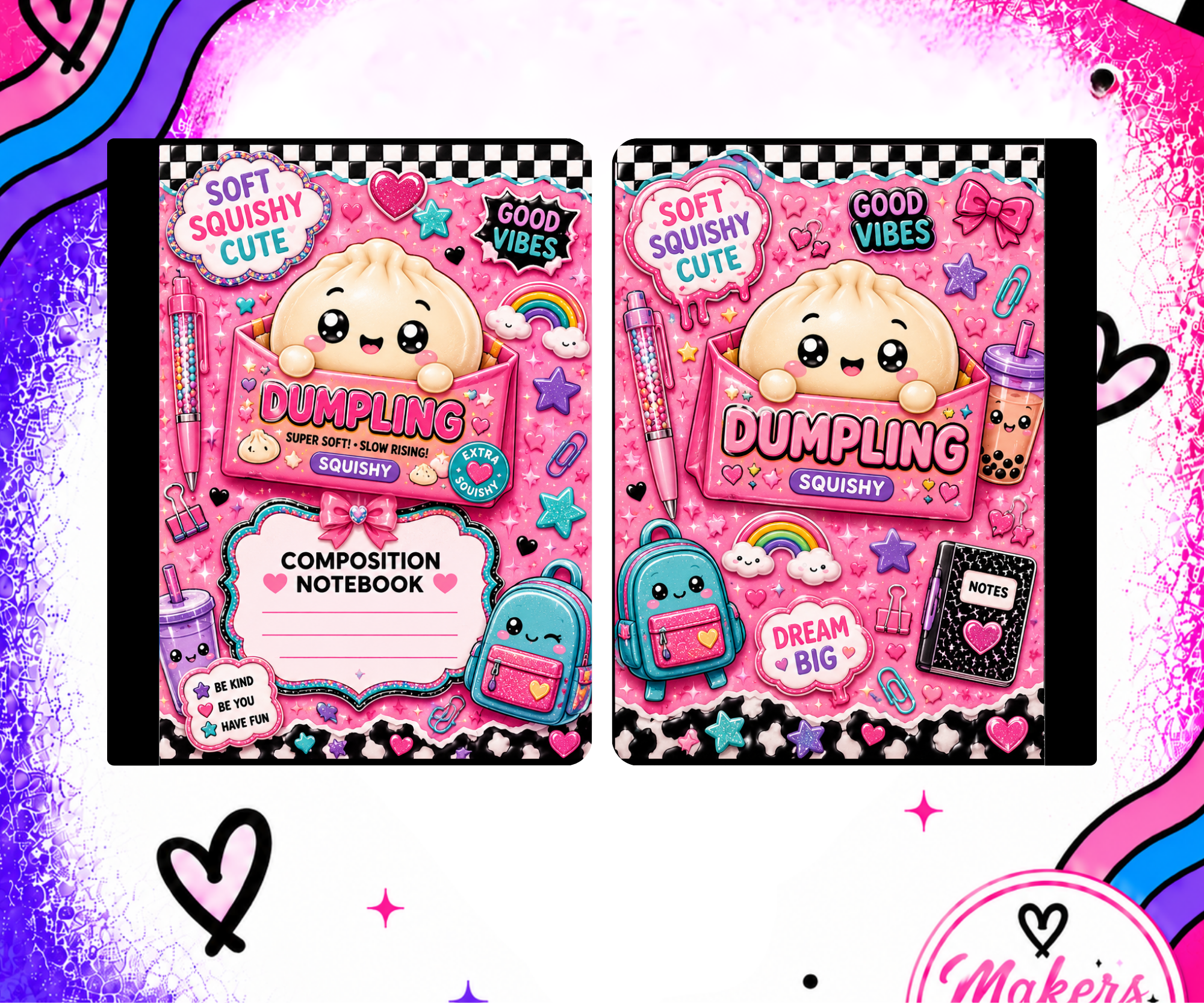 PINK SQUISHY DUMPLING Notebook cover