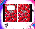 HEARTS ON CHECKERED Notebook cover