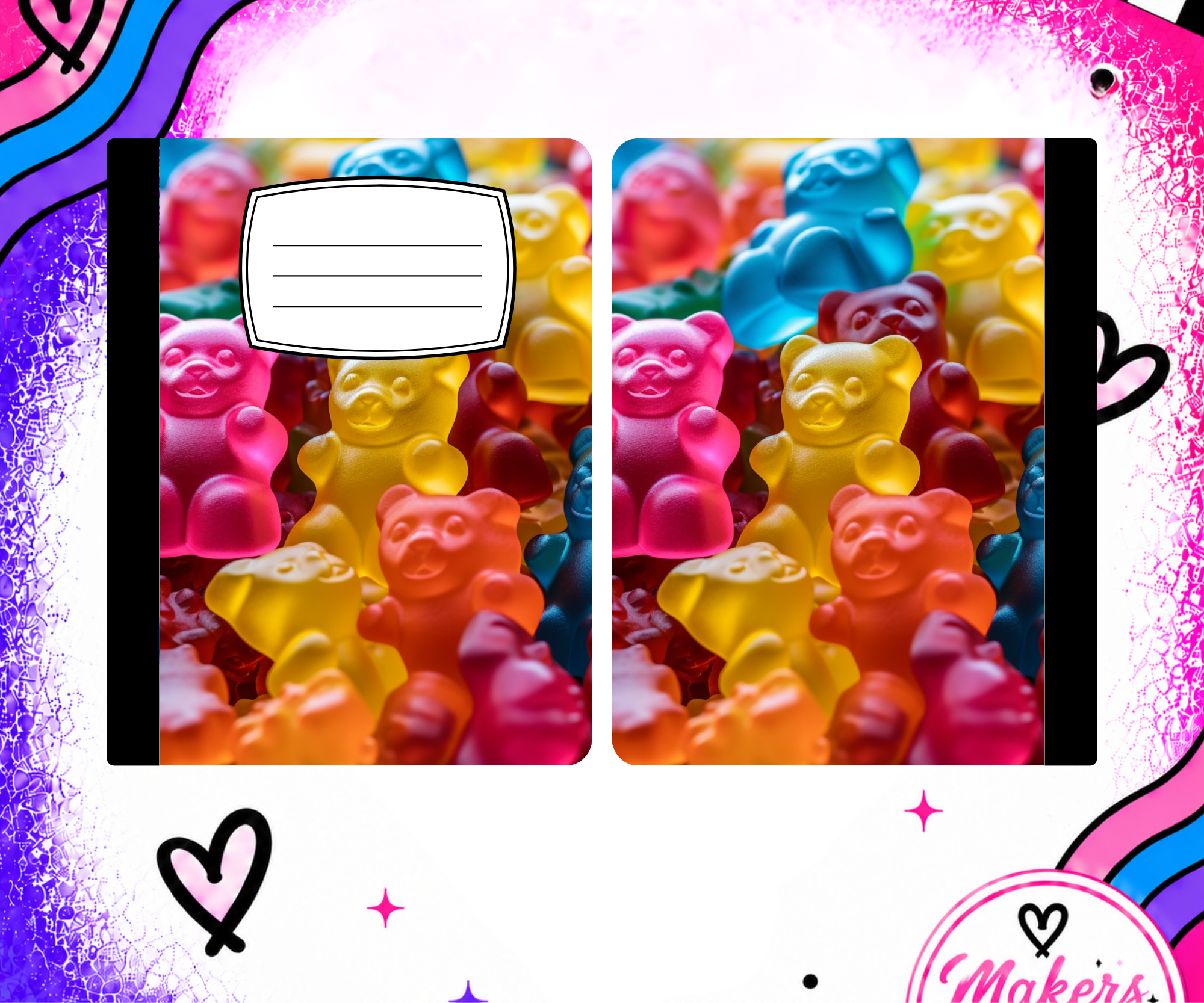 GUMMY BEARS Notebook cover