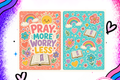 pray more worry less Notebook cover