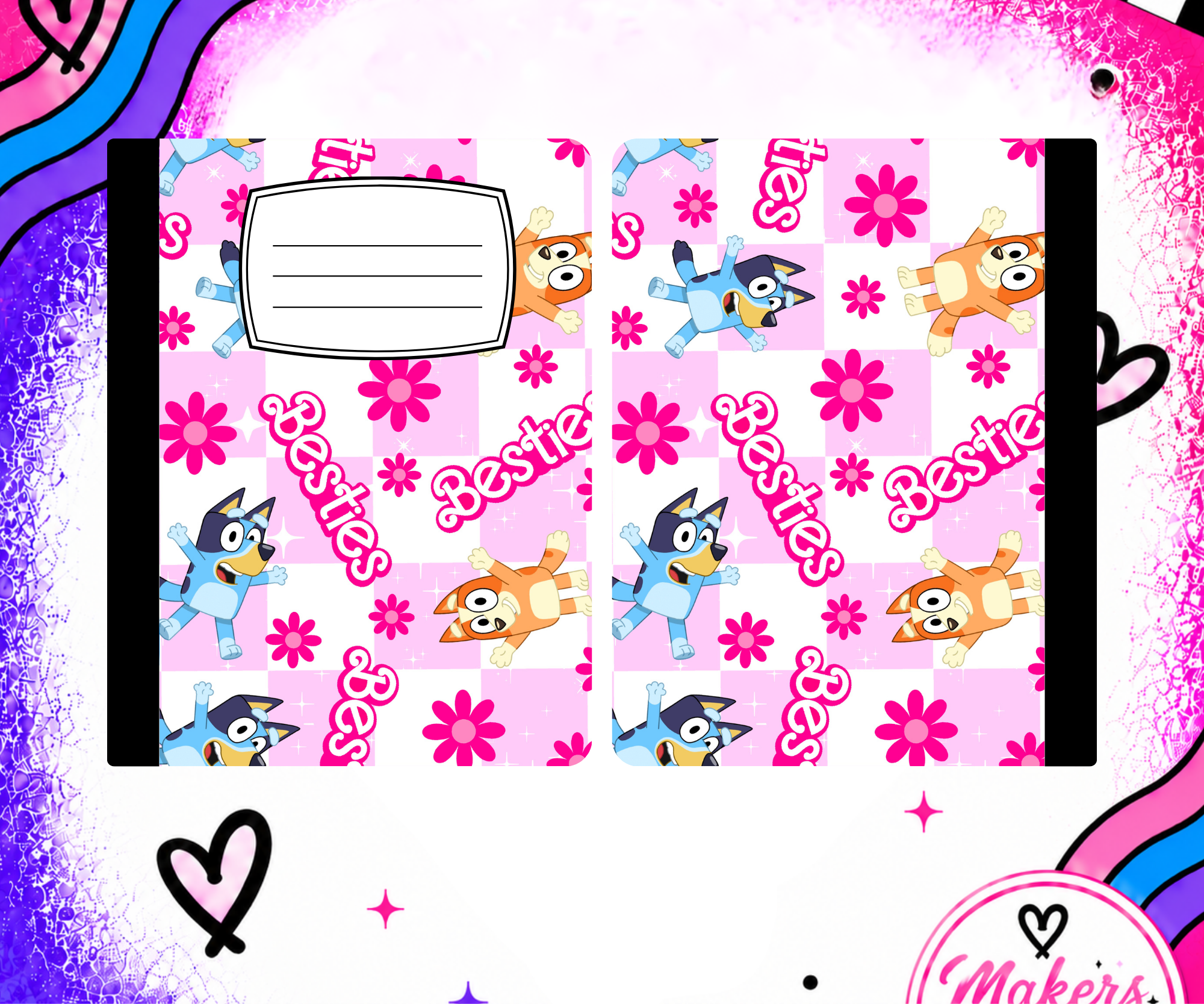 BESTIE DOGS Notebook cover