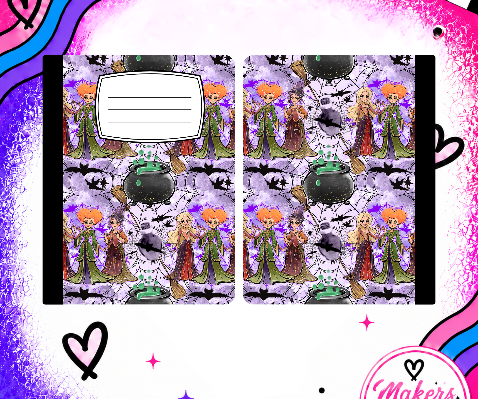 3 WITCHES Notebook cover