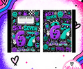 67 purple and teal Notebook cover