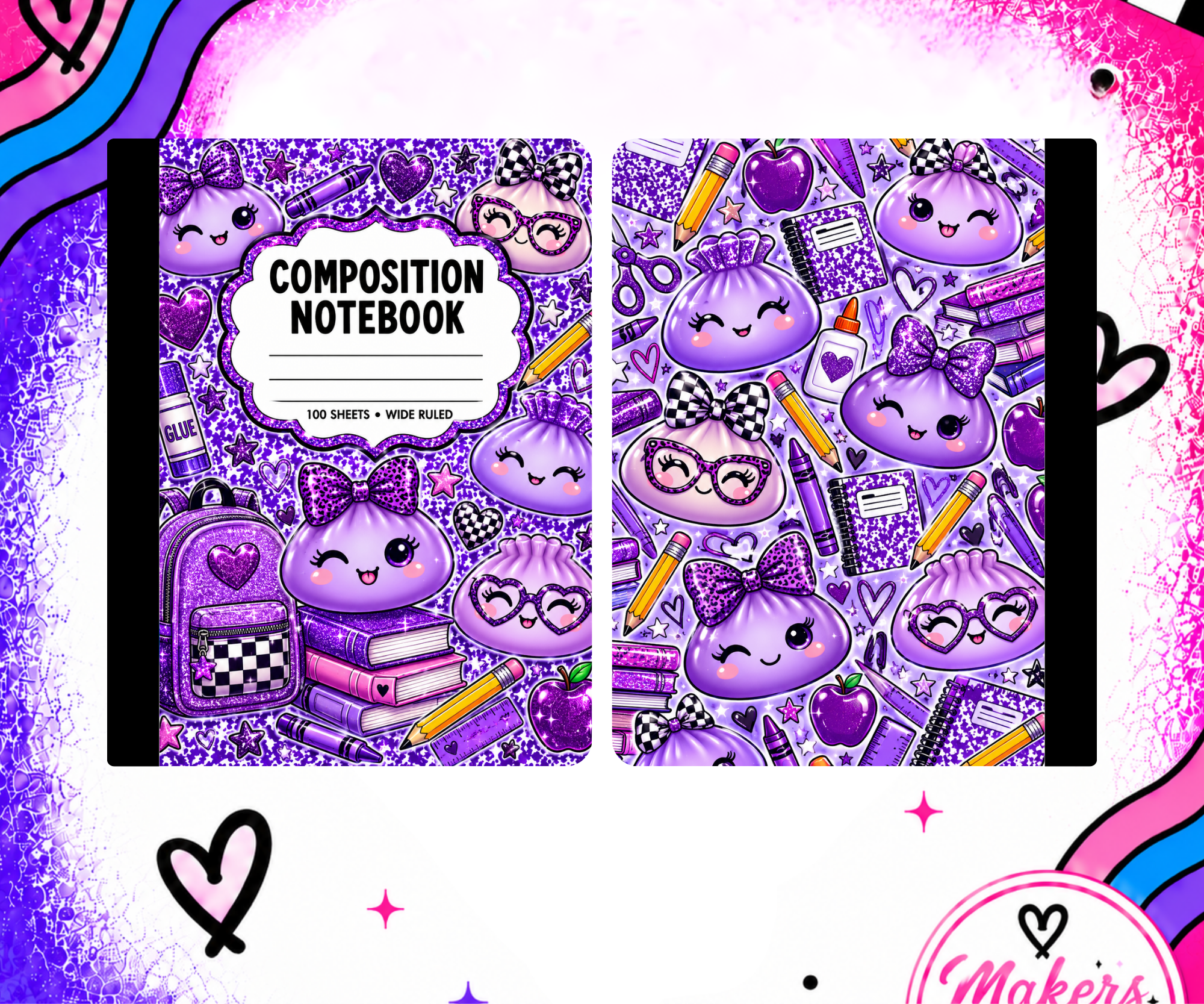 PURPLE dumplings Notebook cover