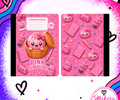 PINK GLITTER SQUISHY  DUMPLING Notebook cover