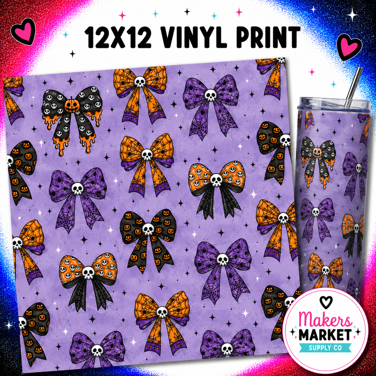 Halloween Bows purple Vinyl