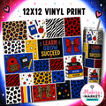 PRIMARY COLORS BACK TO SCHOOL  PATCHWORK  Vinyl