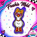 GOOSES WITH BOW HEARTS  FRESHIE MOLD