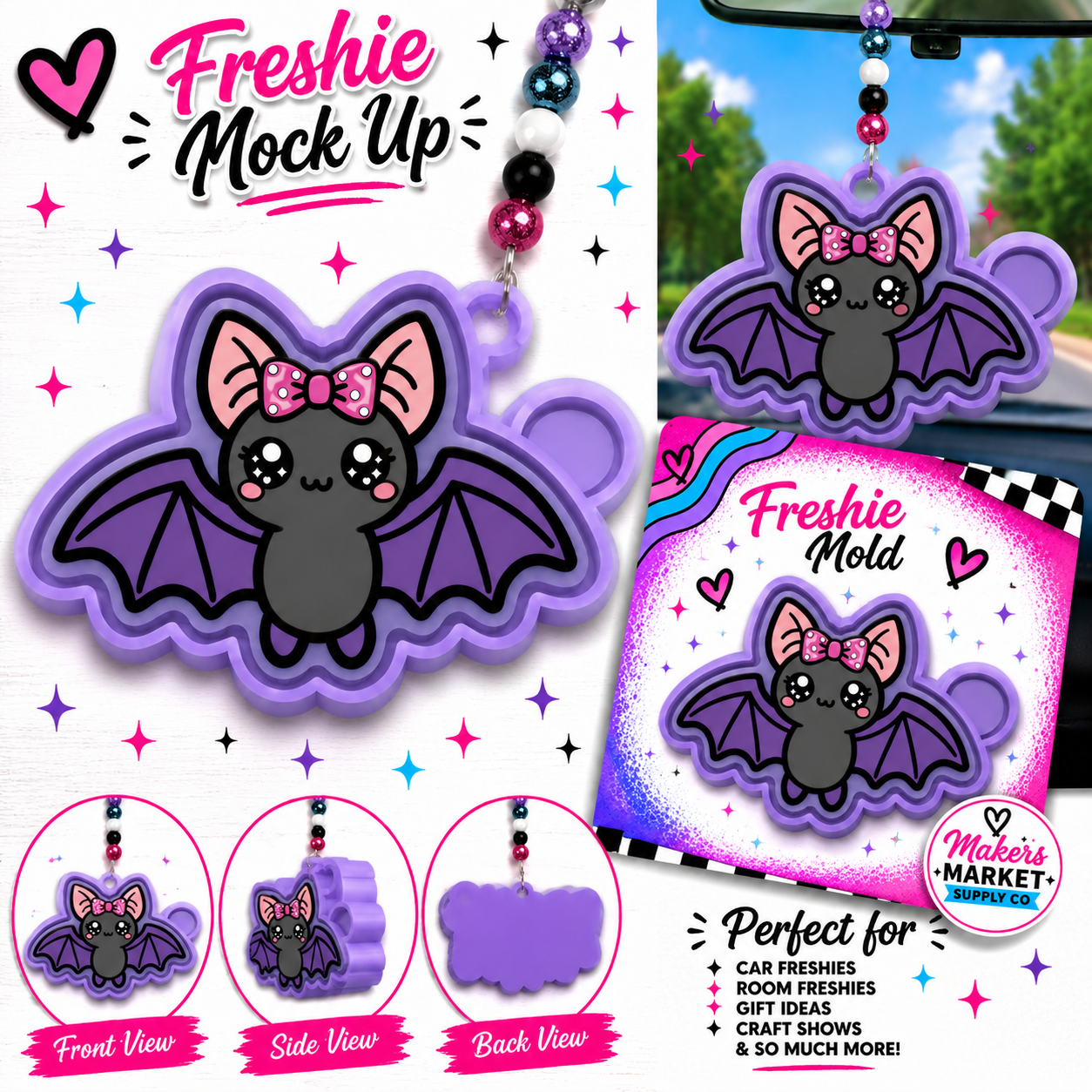CUTE BAT FRESHIE MOLD