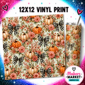 plaid bow with pumpkins Vinyl