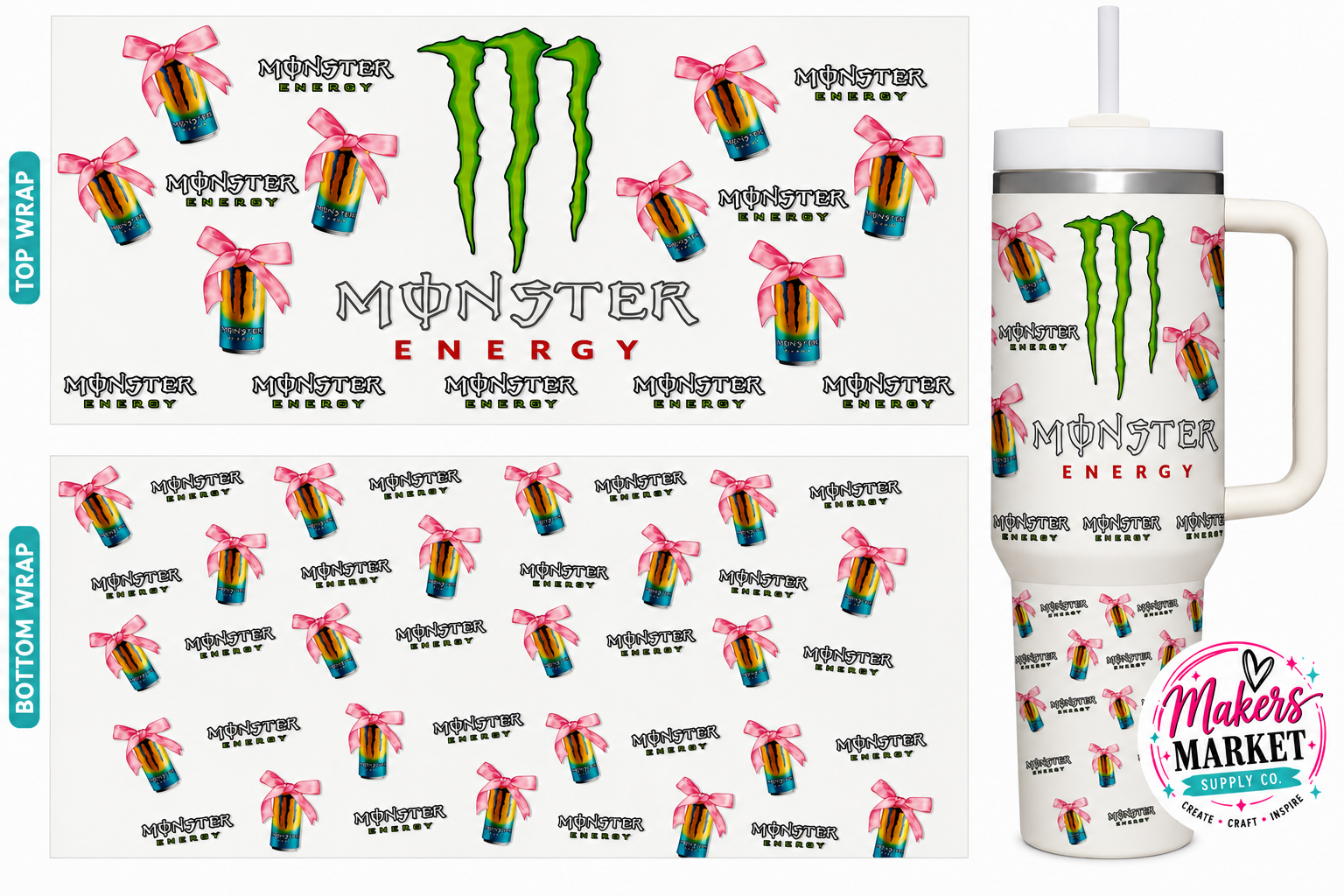 Monster 40oz wrap