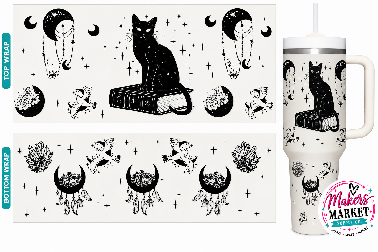 Black Cat 40oz wrap