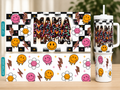 Checkered smiles Mama 40oz wrap