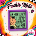 SUNFLOWER PUMPKIN HAYRIDES SWEARTER FRESHIE MOLD