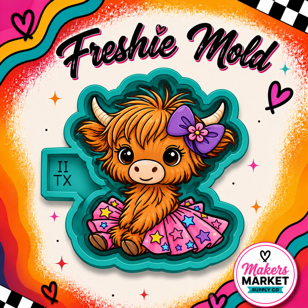 CUTTIE COW WITH STAR TUTU FRESHIE MOLD