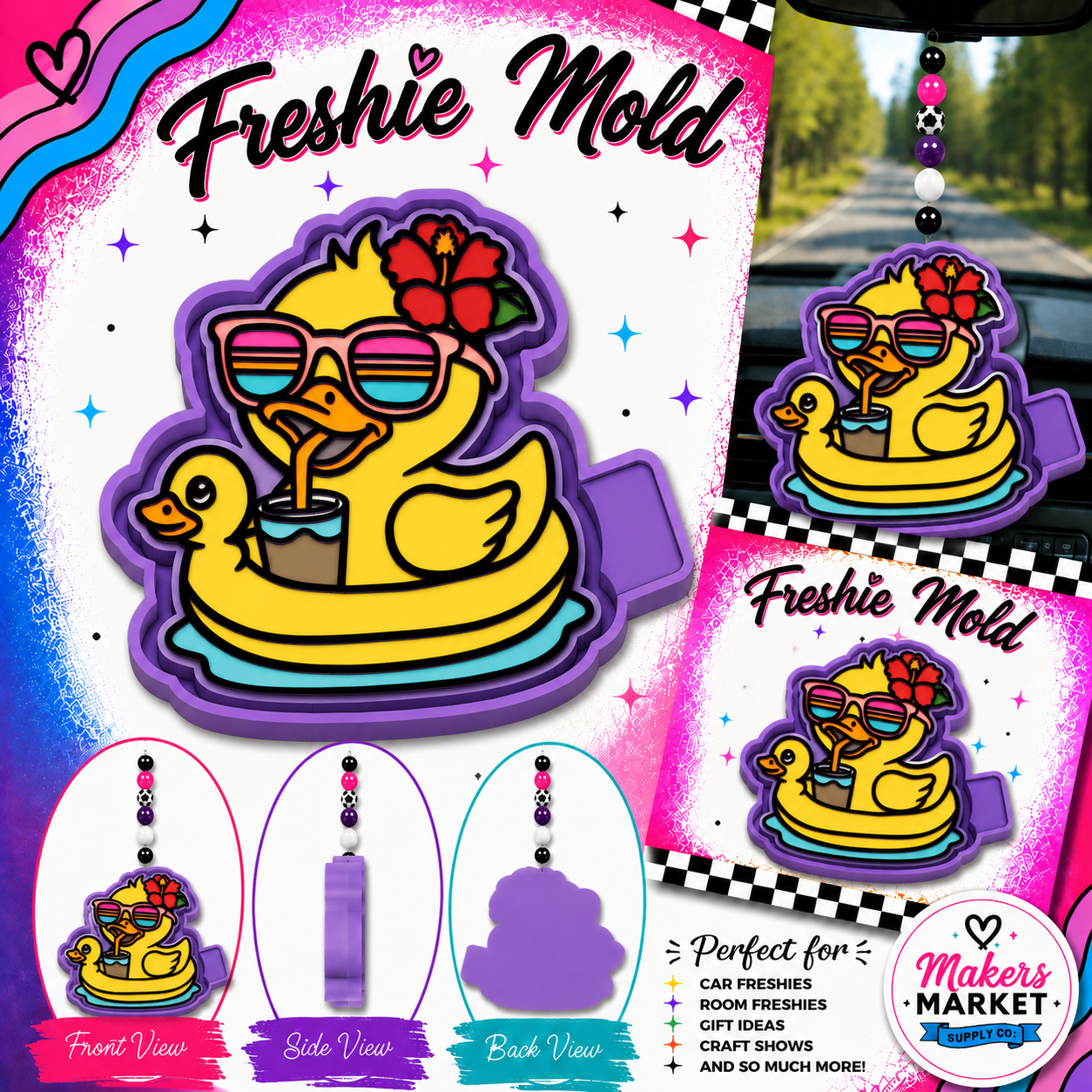 DUCK IN DUCK FLOATY WITH DRINK FRESHIE MOLD