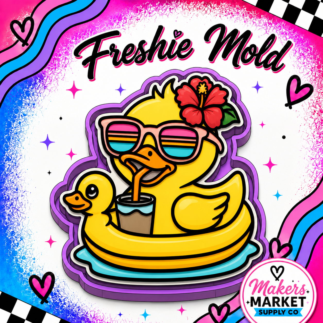 DUCK IN DUCK FLOATY WITH DRINK FRESHIE MOLD