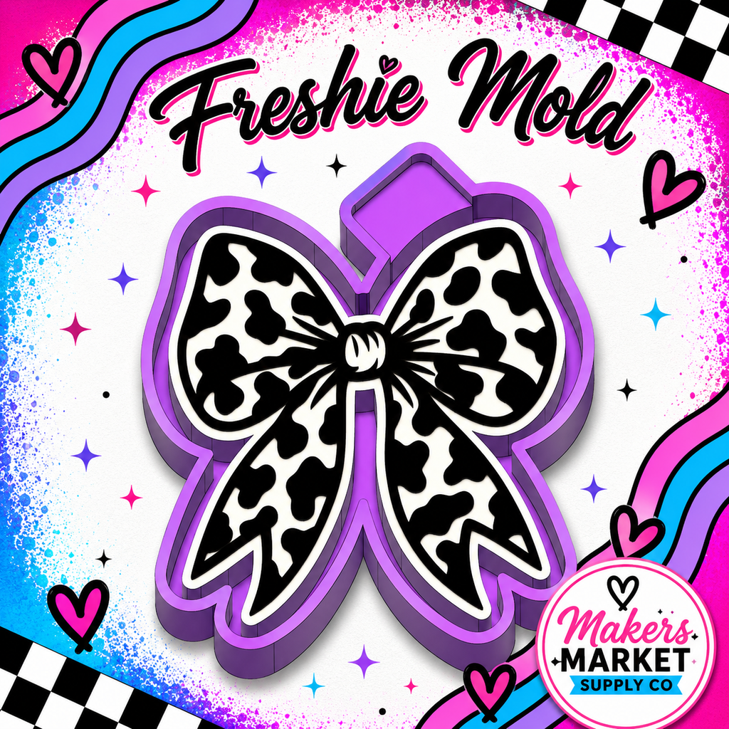 COW PRINT BOW FRESHIE MOLD
