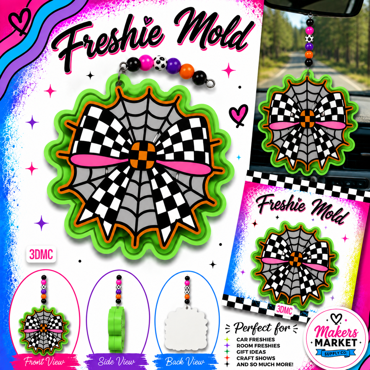 SPIDERWEB BOW FRESHIE MOLD