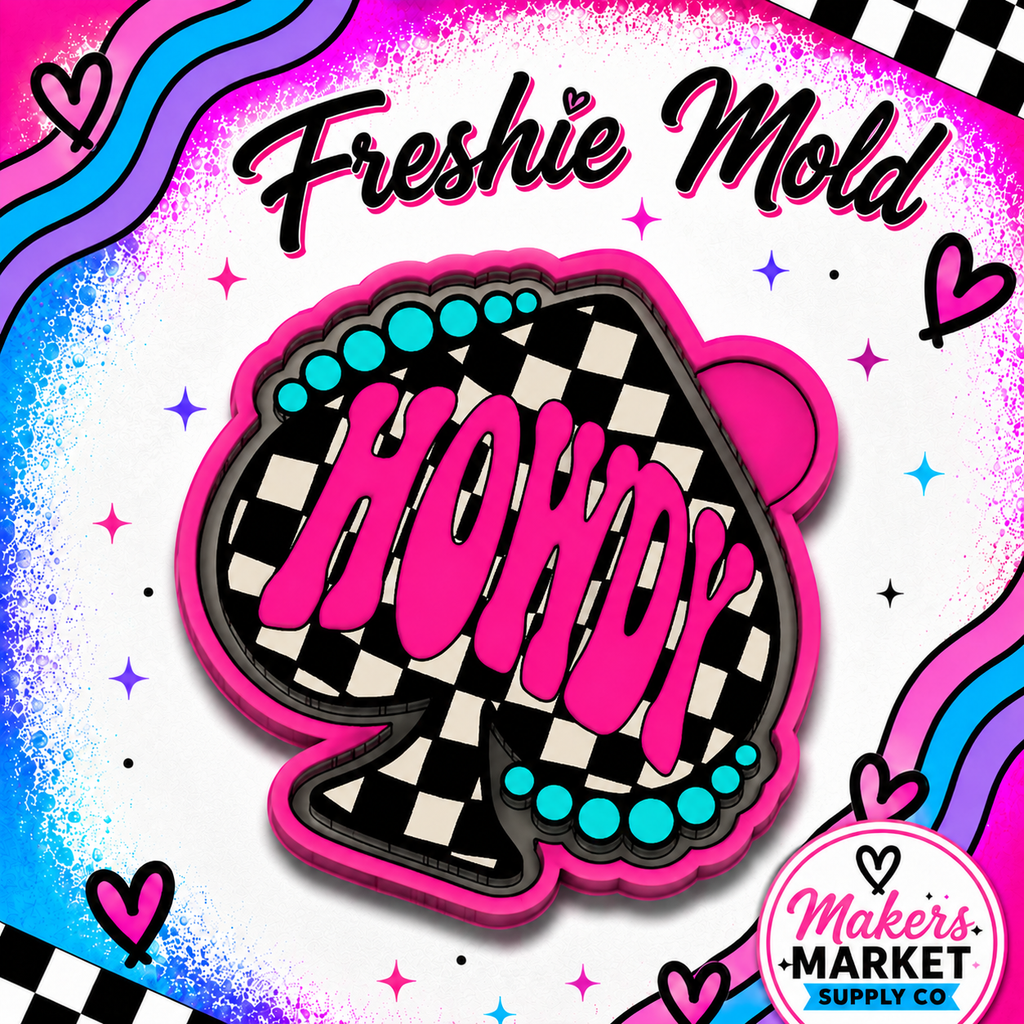 HOWDY CHECKED SPADE FRESHIE MOLD