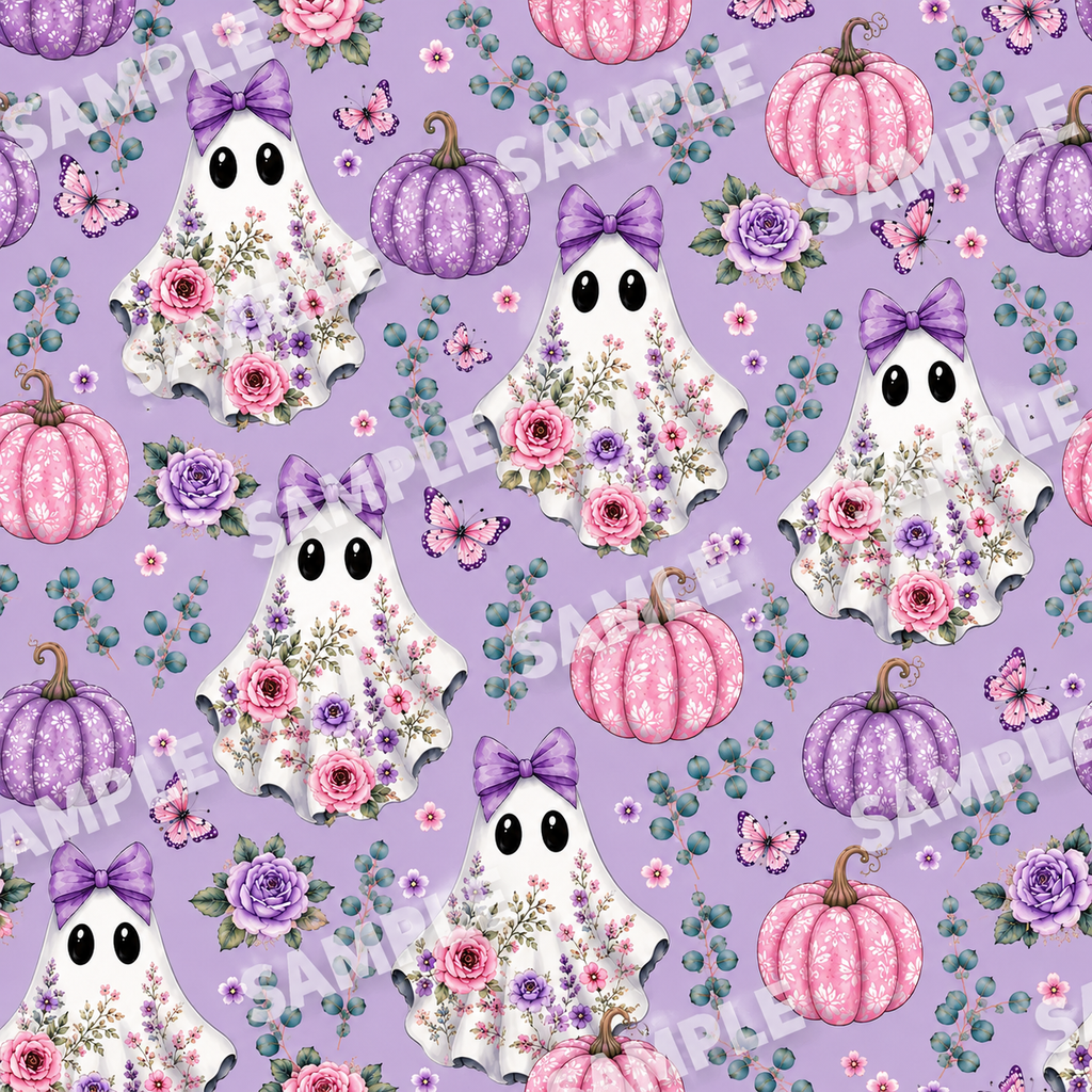 Purple floral ghost Vinyl