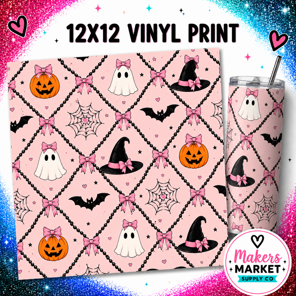 Fancy pink Halloween Vinyl