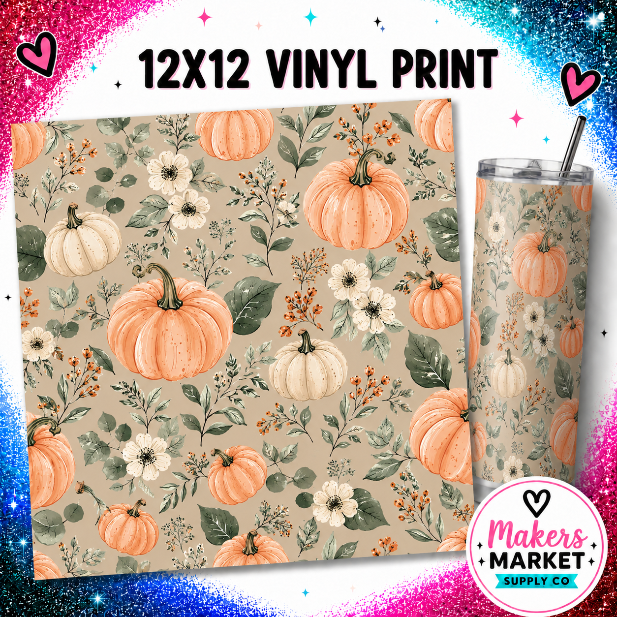 PUMPKINS ON SAGE  Vinyl