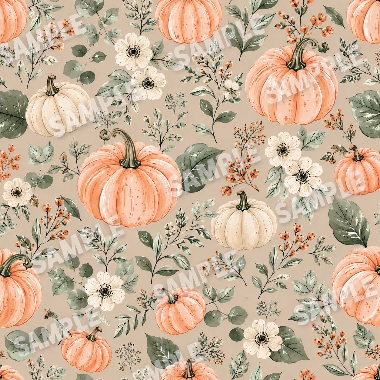 PUMPKINS ON SAGE  Vinyl