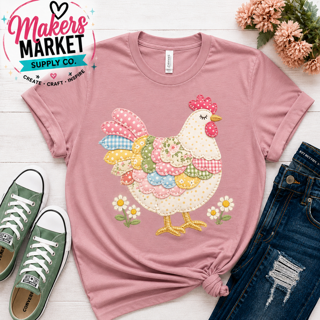 PATCHWORK CHICKEN  DTF TRANSFER
