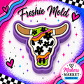 GROOVY BULL SKULL  freshie mold