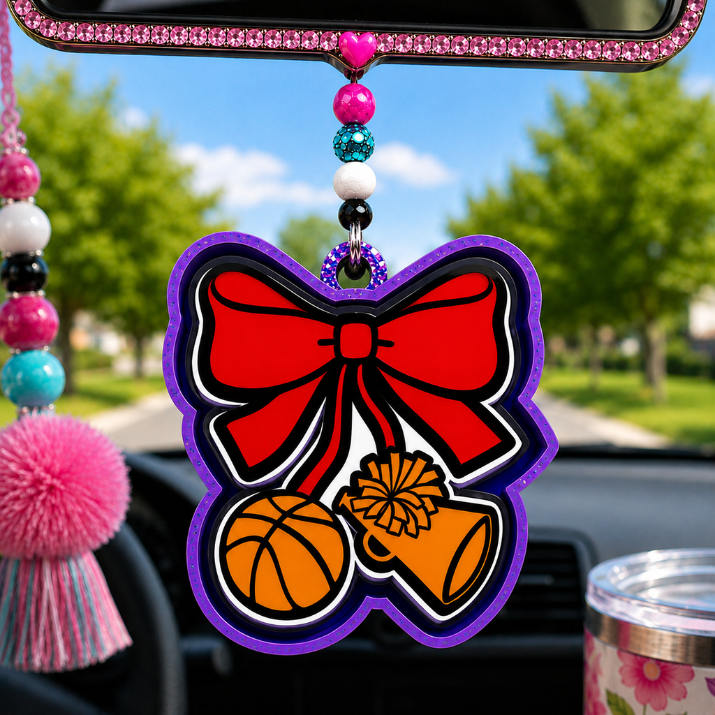 BASKET BALL AND MEGA PHONE BOW  freshie mold