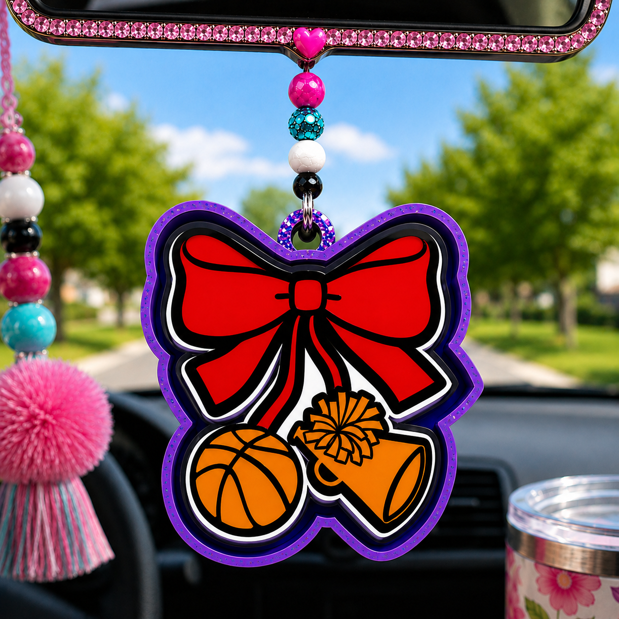BASKET BALL AND MEGA PHONE BOW  freshie mold