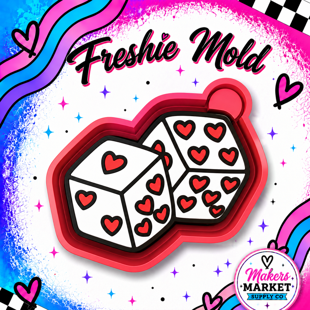 HEART DICE  FRESHIE MOLD