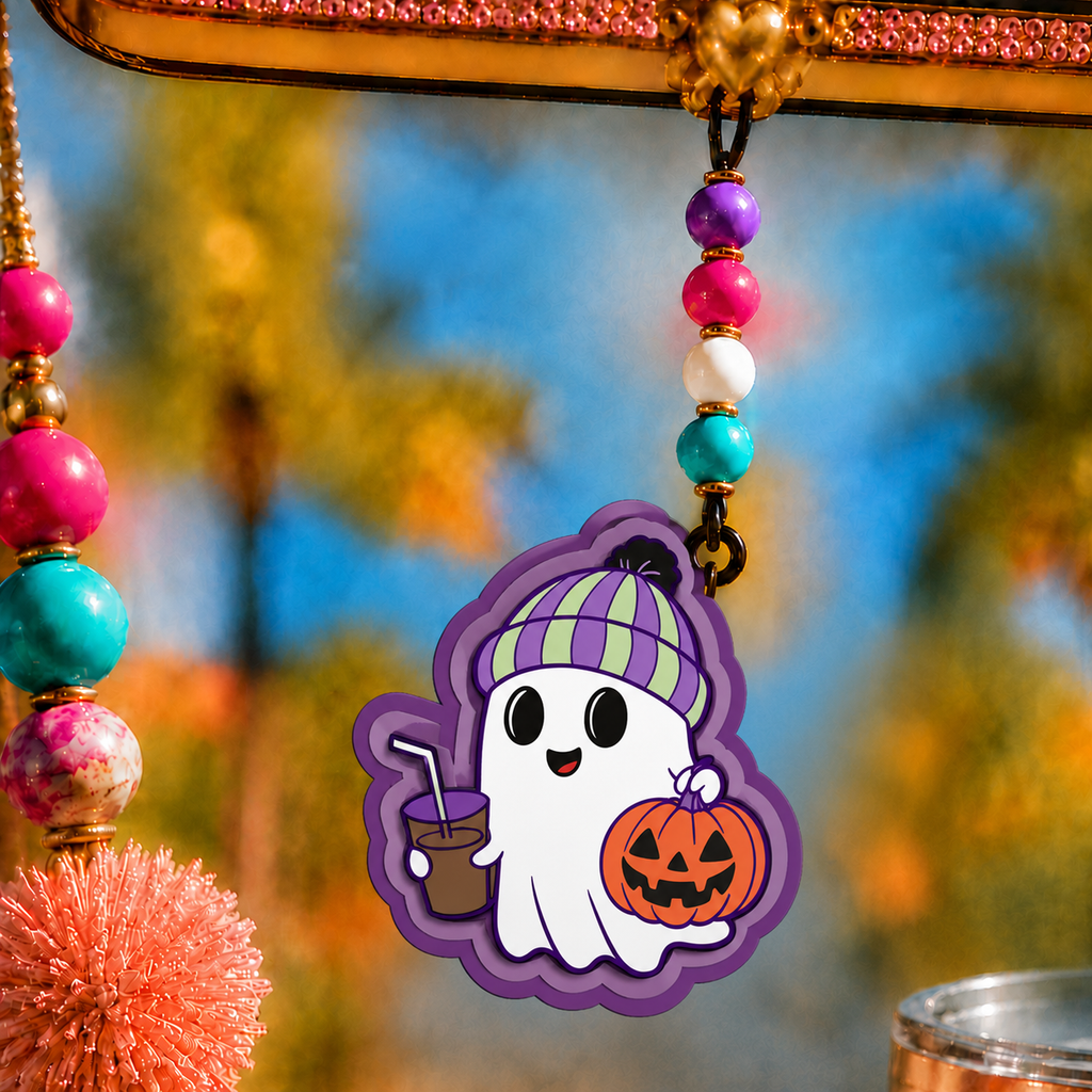 GHOST WITH COFFEE AND PUMPKIN FRESHIE MOLD