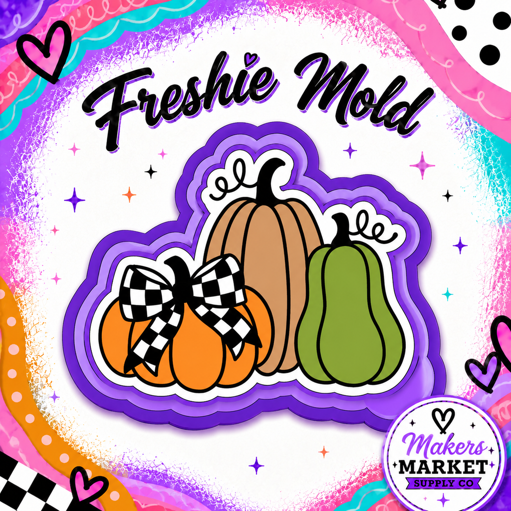 3 PUMPKINS  FRESHIE MOLD