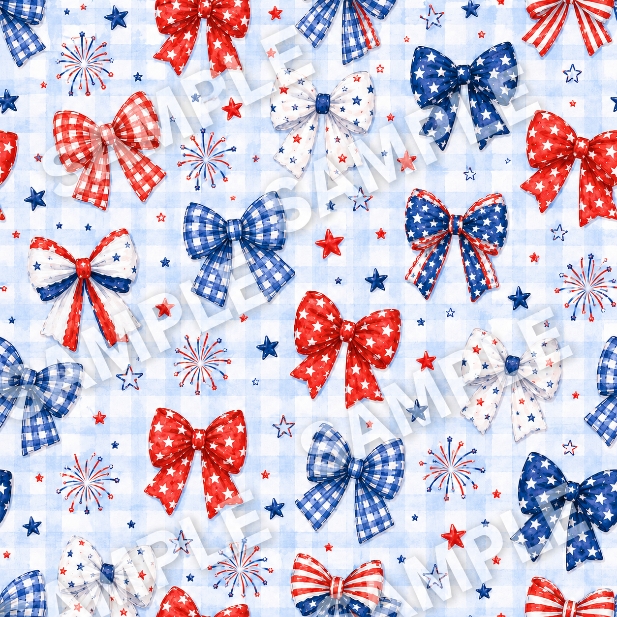 4th of July Bows Vinyl