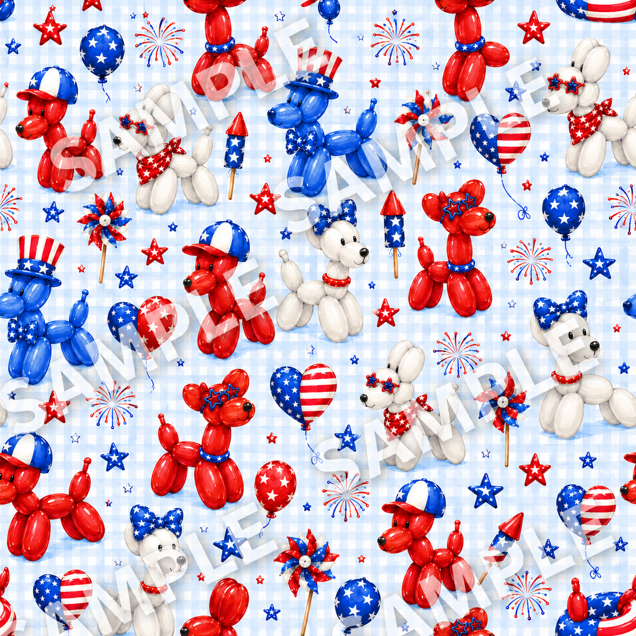 4th of July Balloon Dogs Vinyl