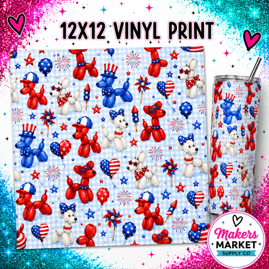 4th of July Balloon Dogs Vinyl