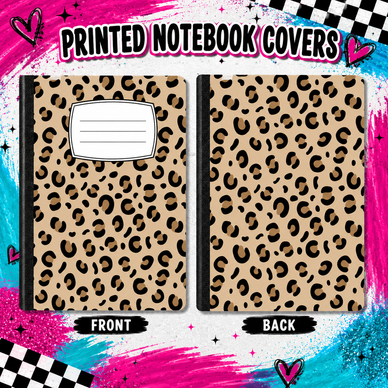 LEOPARD printed note book cover