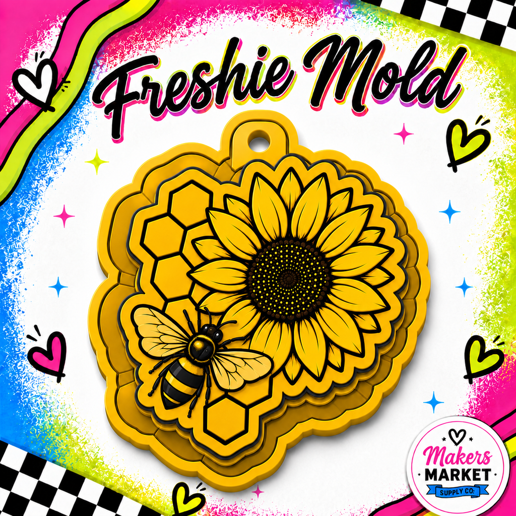 SUNFLOWER BEE HONEY COMB FRESHIE MOLD