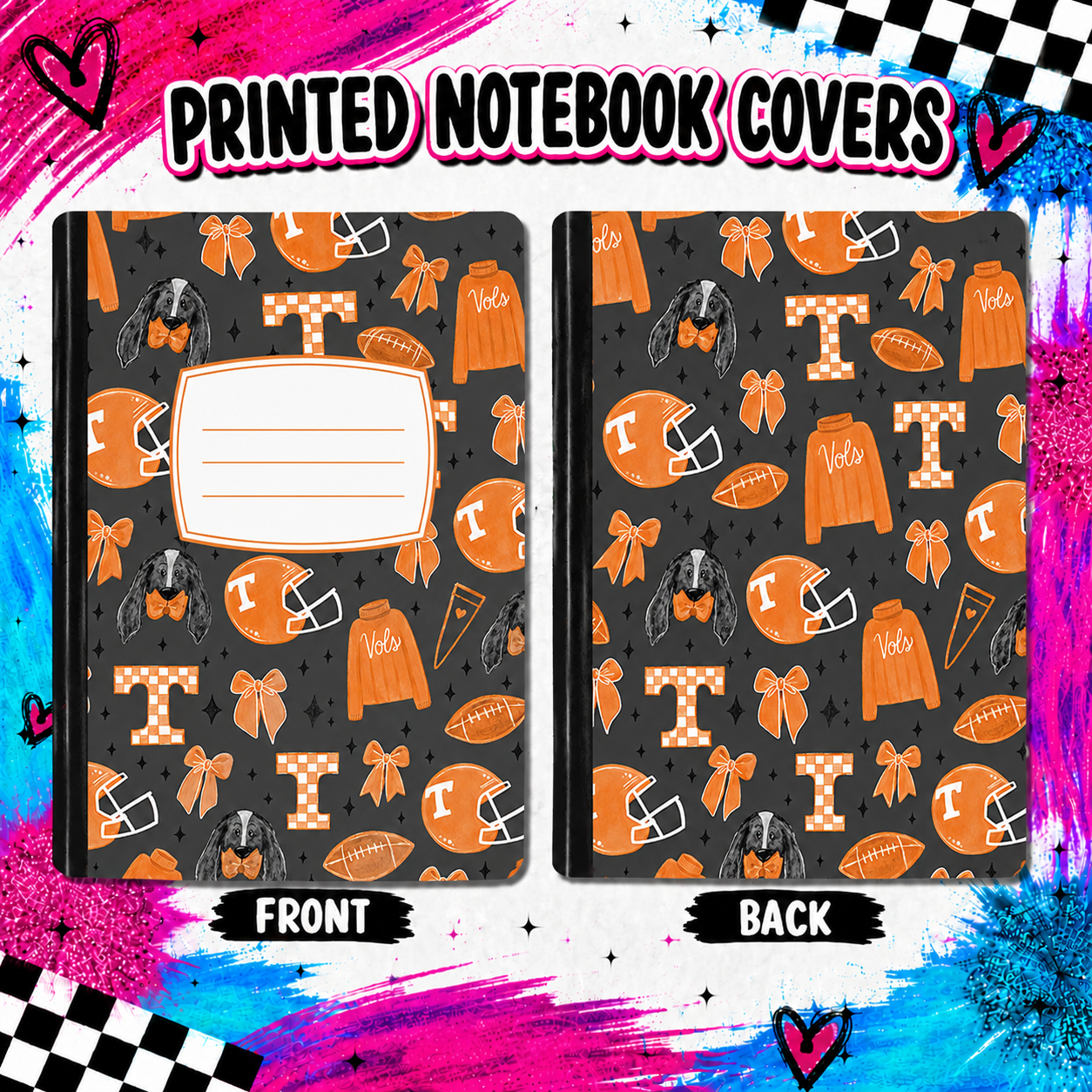 TN  printed note book cover