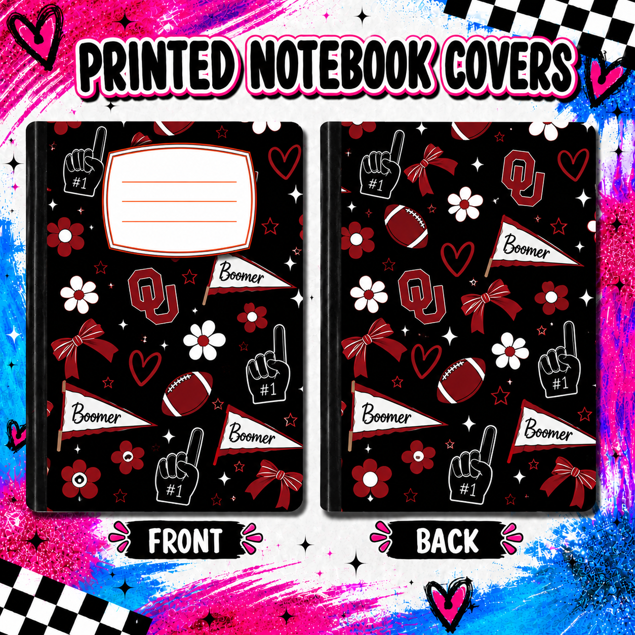 OU  printed note book cover