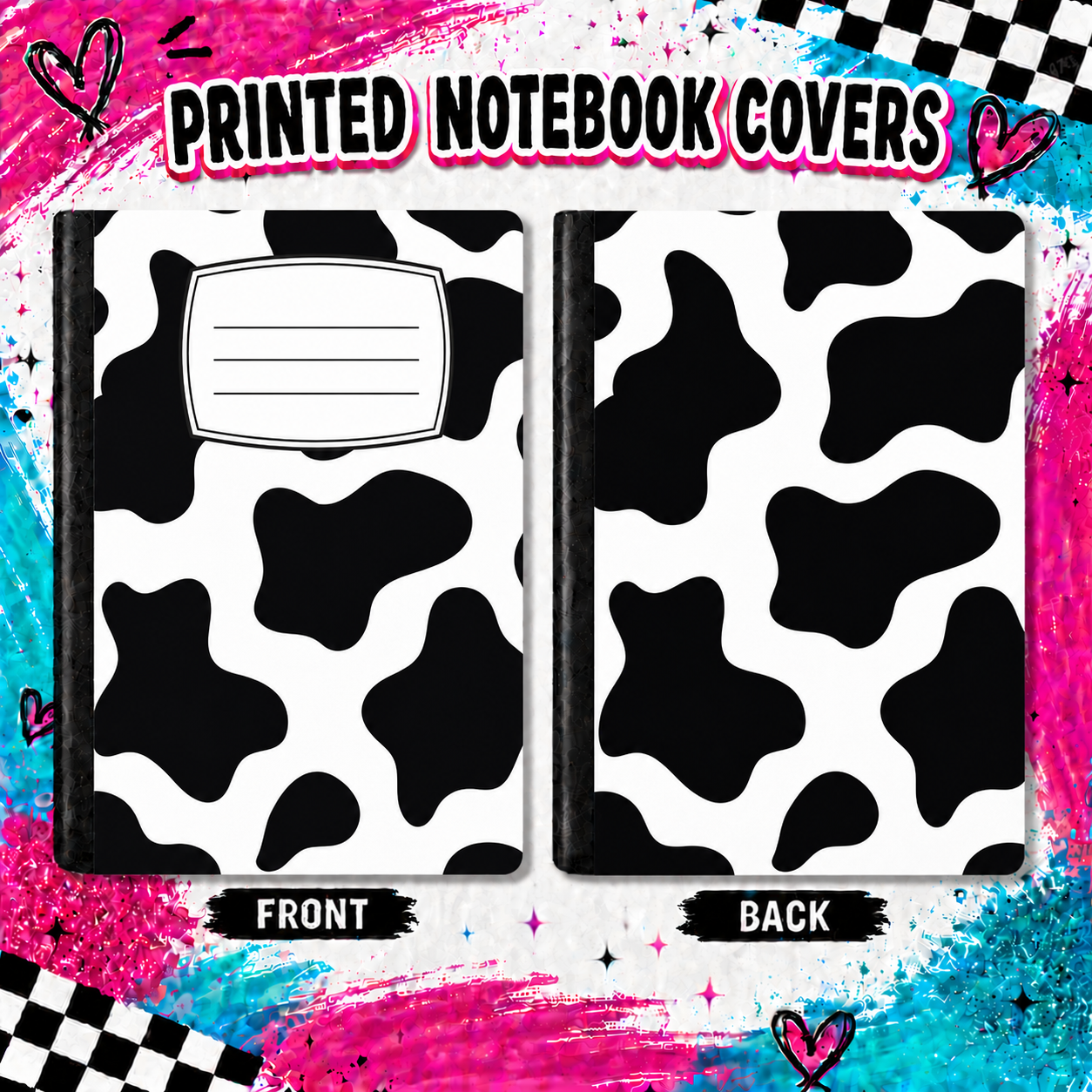 COW SPOTS  printed note book cover