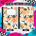 YELLOW  AND GREEN FLOWERS  printed note book cover