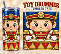 DRUMMER BOY Tumbler Tape Template