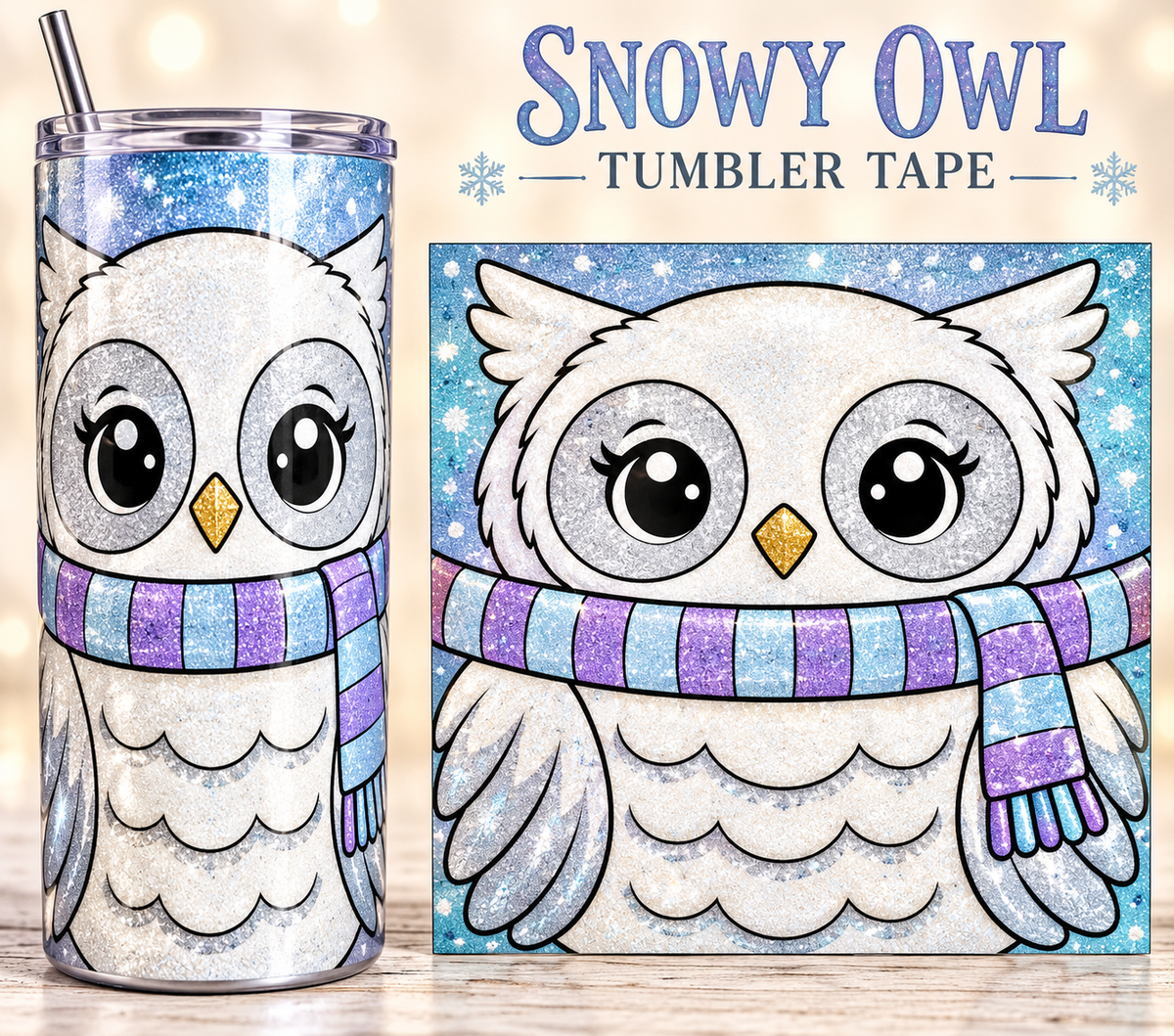 OWL Tumbler Tape Template