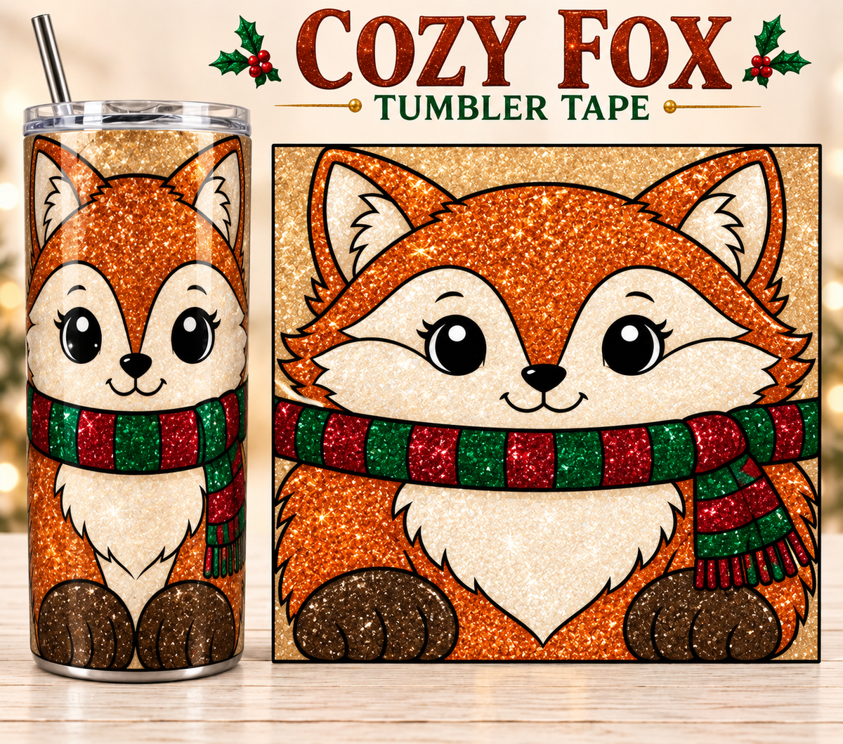 FOX Tumbler Tape Template